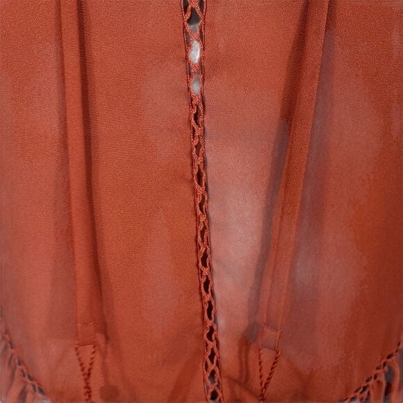 a.n.a Baked Apple Long-Sleeve Peplum Blouse - Picture 5 of 7